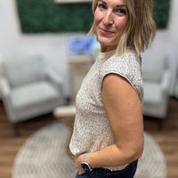 Sequin Bubble Muscle Tank - Champagne