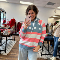 Red, White and BOW Hoodie