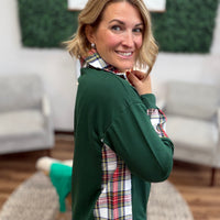 Juniper Plaid Pullover- Green