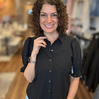 Liverpool - Snap Front Knit Shirt - Black