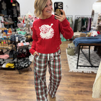 Everywear Pant - White Plaid