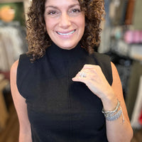 Olivia - Mock Neck Sleeveless Knit Top