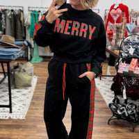 MERRY Plaid Pant Set