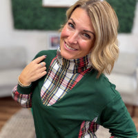 Juniper Plaid Pullover- Green