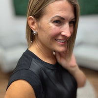 Liverpool - Sleeveless Woven Knit Top - Black