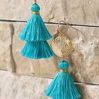 Disc & Tassel Earrings