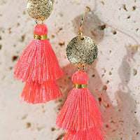Disc & Tassel Earrings