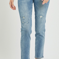 Risen - Mid Rise Tapered Jeans