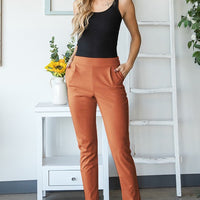 Solid Straight Fit Pants
