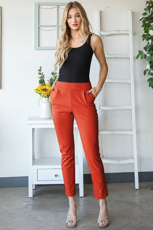 Solid Straight Fit Pants