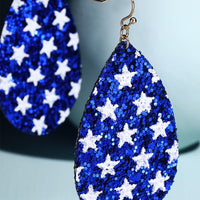 Glitter Star Teardrop Earrings