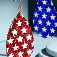 Glitter Star Teardrop Earrings