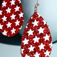 Glitter Star Teardrop Earrings