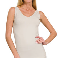 Reversible V-Neck / Scoop Neck Seamless Tank