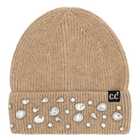 Rhinestone Charm Beanie