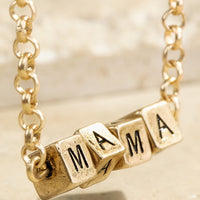MAMA Block Necklace