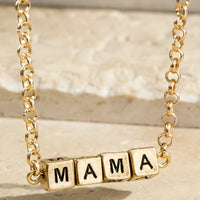 MAMA Block Necklace