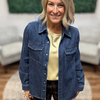 Liverpool | Denim Button Down Shacket