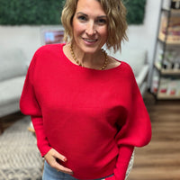 Liverpool - Long Sleeve Boat Neck Dolman Sweater