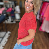 Bloom & Go Crochet Sweater Top