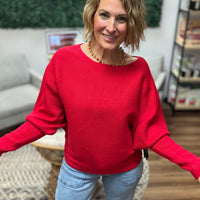 Liverpool - Long Sleeve Boat Neck Dolman Sweater