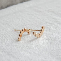 Dotted Arc Stud Earrings | 14k Gold Filled | Waterproof