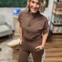 Modal Scuba Zip-Front Jumpsuit