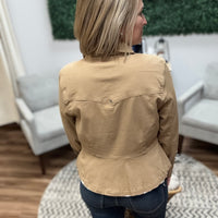 Liverpool - Trucker Jacket with Peplum Hem