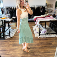 Convertible Smocked Mini Dress or Maxi Skirt