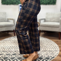 Liverpool - Mabel Plaid Crop Wide Leg Pants