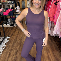 Ribbed Relax Tank - Plum