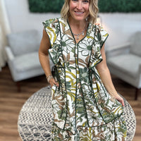 Botanical Breeze Midi Dress