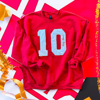 Custom Number Applique Sweatshirt | SPECIAL ORDER