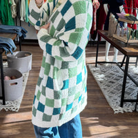 Luck 'o the Irish Checkered Cloud Cardigan