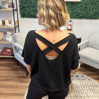 Off Duty Crossback Top - Black
