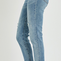 Risen - Mid Rise Tapered Jeans