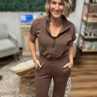 Modal Scuba Zip-Front Jumpsuit