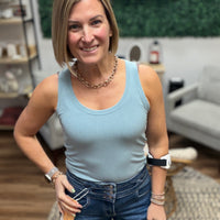 Classic Ribbed Scoop Neck Tank