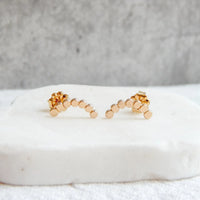 Dotted Arc Stud Earrings | 14k Gold Filled | Waterproof