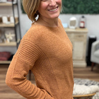 Lightweight Drop Shoulder Sweater - Terracotta