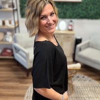 Off Duty Crossback Top - Black