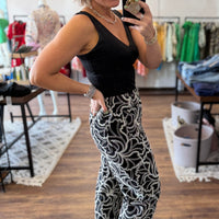 Midnight Magnolia Wide Leg Pants