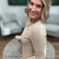 Liverpool - Long Sleeve Crew Neck Raglan Sweater - Tan