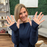 Day to Night Dolman - Navy