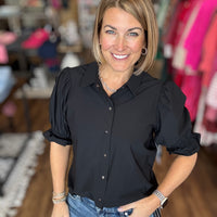 Liverpool - Snap Front Knit Shirt - Black