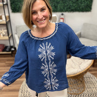 Liverpool - 3/4 Sleeve Woven Top