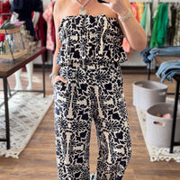 Santorini Nights Strapless Jumpsuit