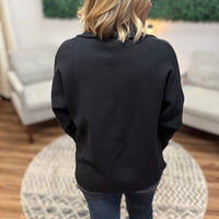 Madeline - Knit Blazer Cardigan - Black