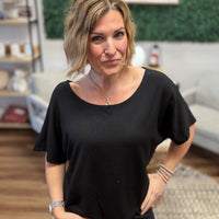 Off Duty Crossback Top - Black