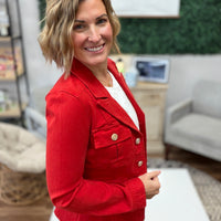 Liverpool - Peplum Jacket with Tab Detail